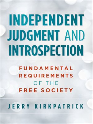 cover image of Independent Judgment and Introspection